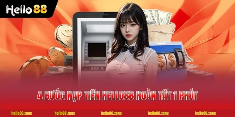 1 NẠP TIỀN HELLO88 4 bước nạp tiền HELLO88 hoàn tất 1 phút