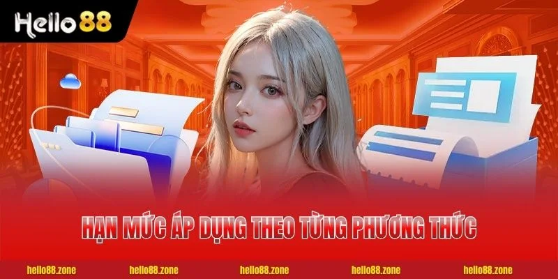 2 ĐIỀU KHOẢN ĐIỀU KIỆN HELLO88 Hạn mức áp dụng theo từng phương thức