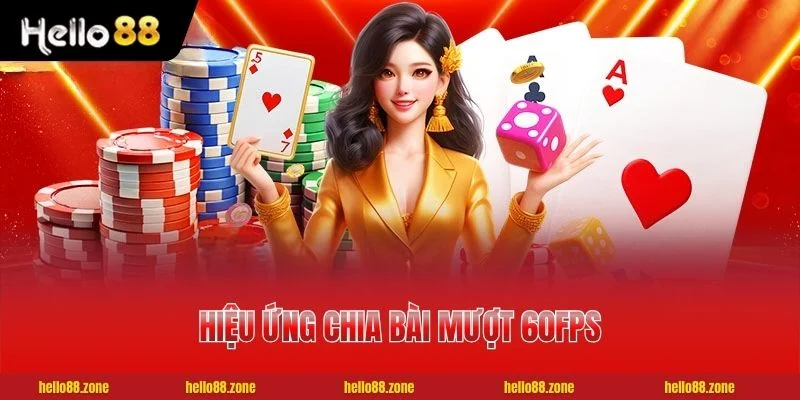 4 GAME BÀI HELLO88 Hiệu ứng chia bài mượt 60fps